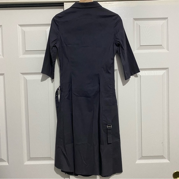 Vintage Y2K Irene Van Ryb Gray Wrap Buckle Dress Women's 36 US 6 - Picture 6 of 8